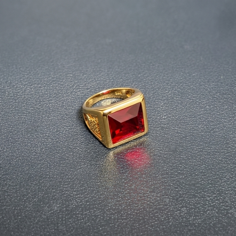Zara x Willy Chavarria Resin Signet Rings Golden (Set of 2) 착용 스타일