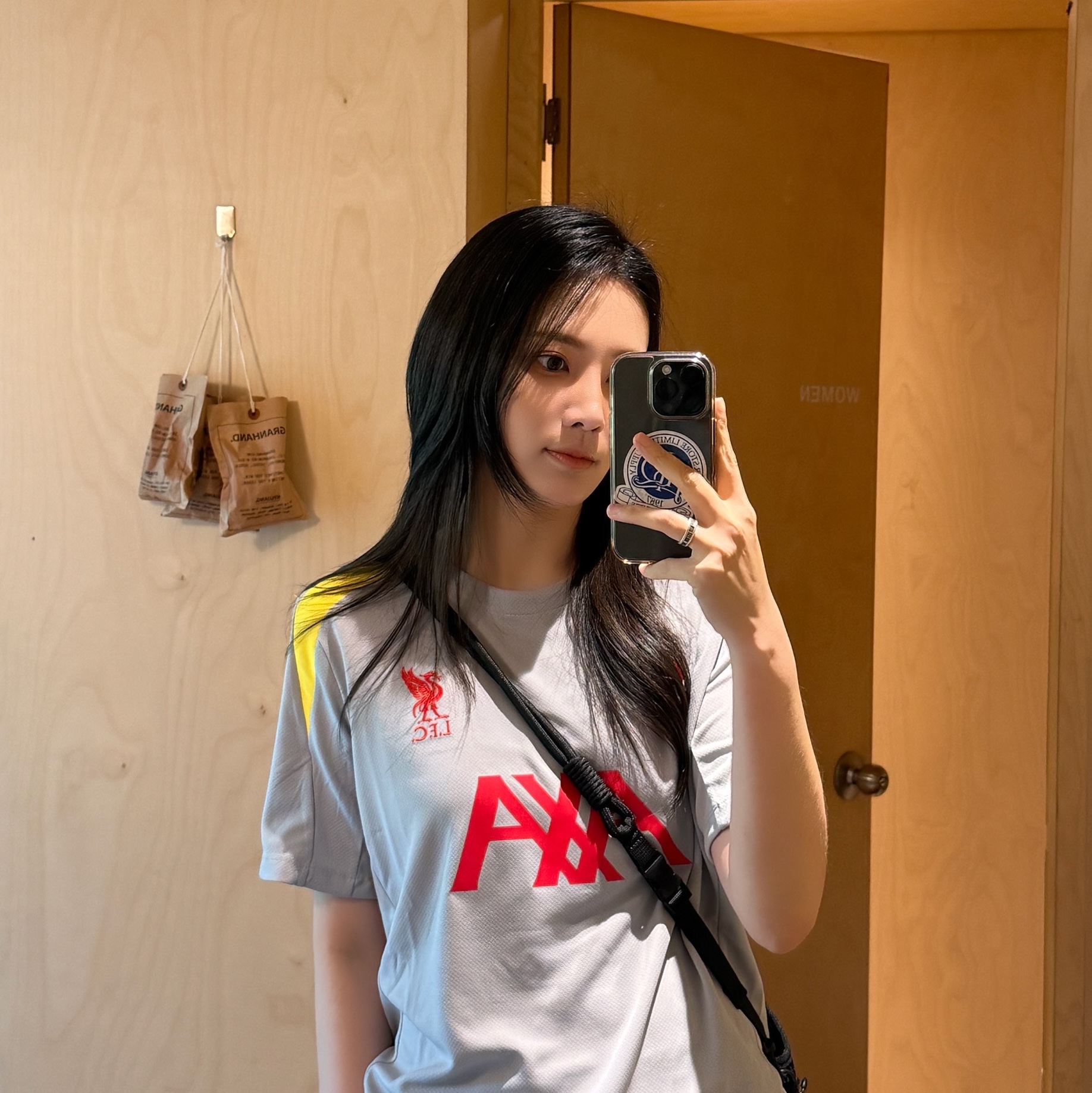 Nike Liverpool FC Strike 3rd Dri-Fit Football Knit Short Sleeve Top Light Smoke Grey Chrome Yellow - US/EU 착용 스타일 - 1