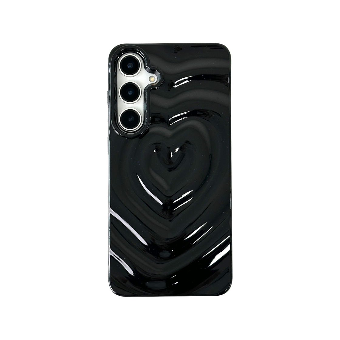0047 NINETEENFRIDAY 3D Heart Case - Black (Galexy)