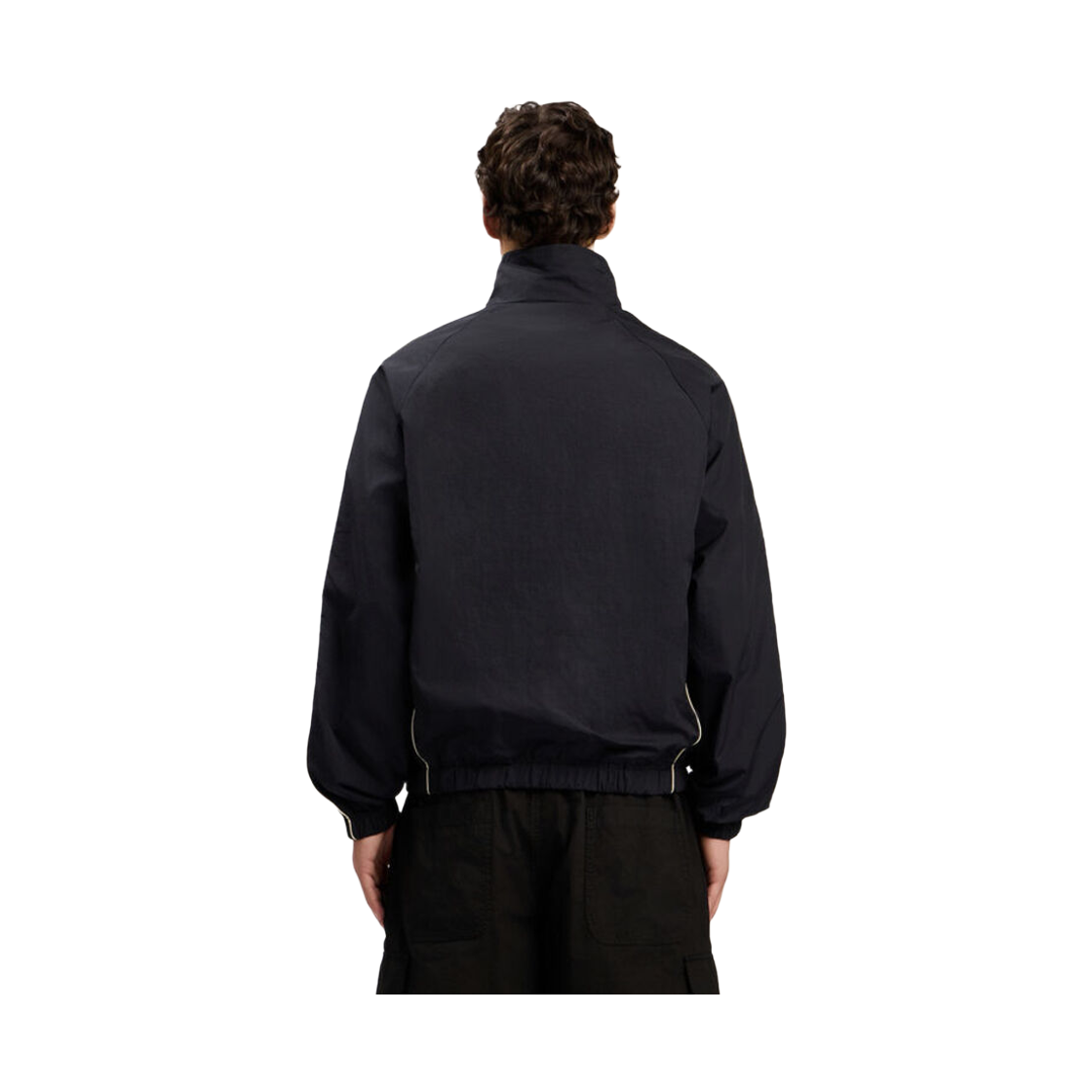 팜엔젤스 커브드 로고 빈티지 윈드브레이커 - 블랙 오프 화이트(Palm Angels Curved Logo Vintage Windbreaker - Black Off White) - 4