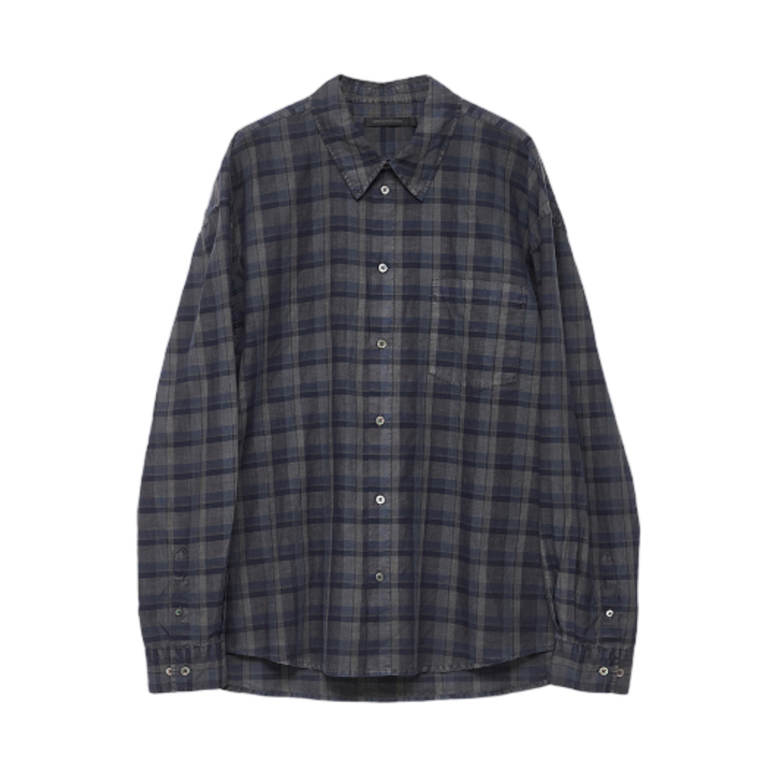 - Hatchingroom Classic Shirt Dyed Blue Charcoal