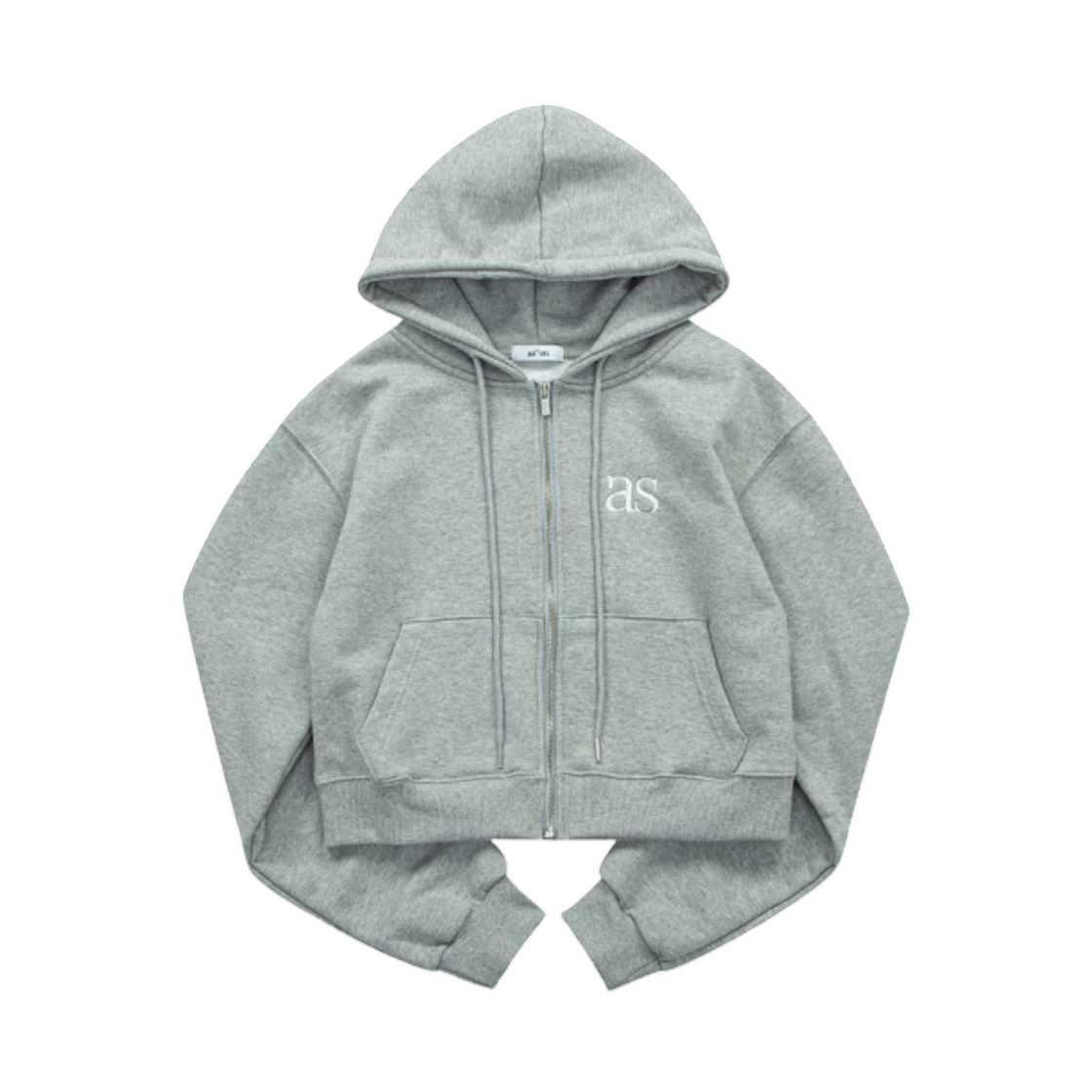 (W) 애즈온 베이직 트레이닝 후드 집업 그레이((W) Ason Basic Training Hoodie Zip Up Gray)