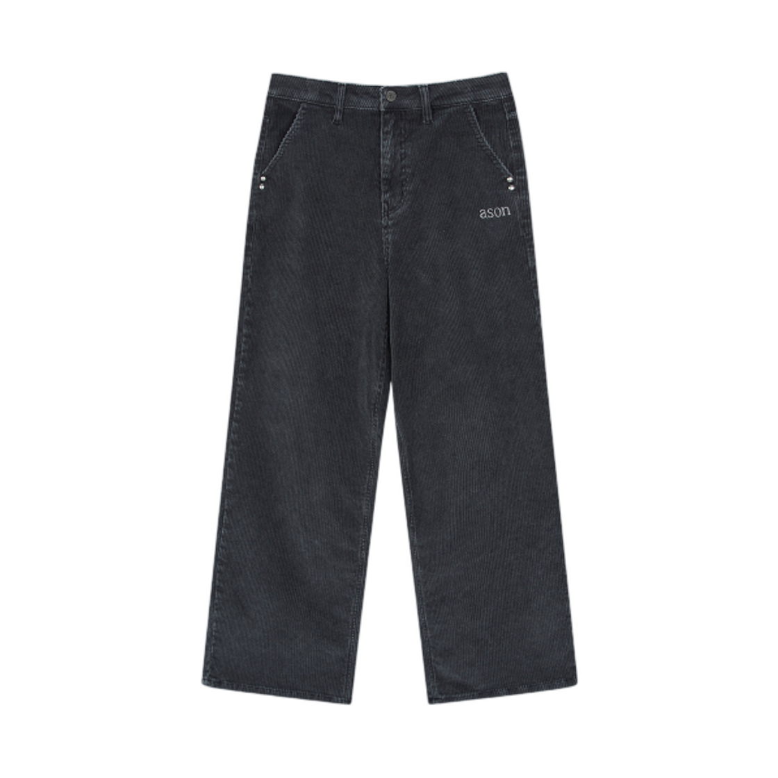 (W) 애즈온 모스 코듀로이 팬츠 차콜((W) Ason Moss Corduroy Pants Charcoal) - 1