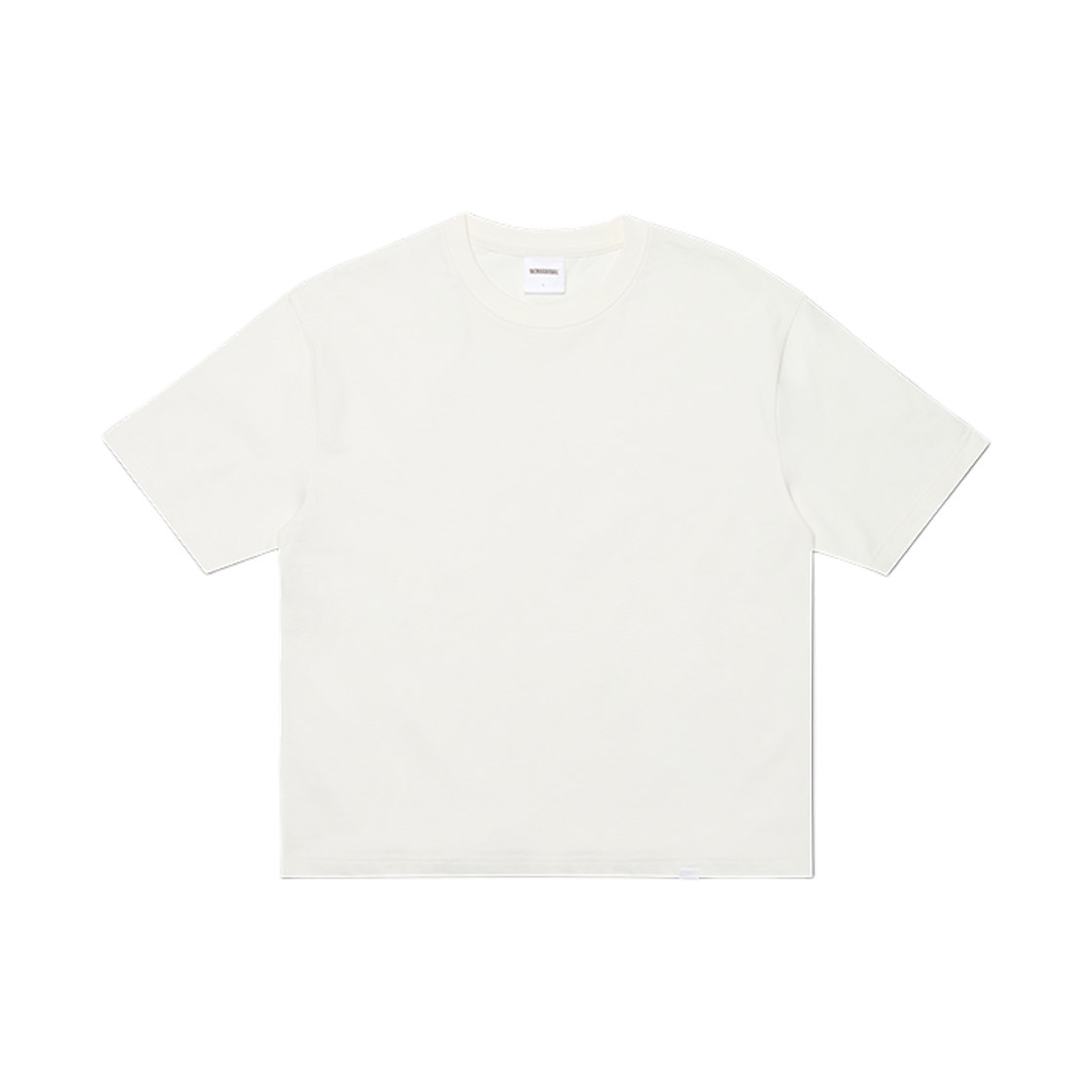 노매뉴얼 NM 플레인 크롭 티셔츠 화이트(NOMANUAL NM Plain Crop T-shirt White)