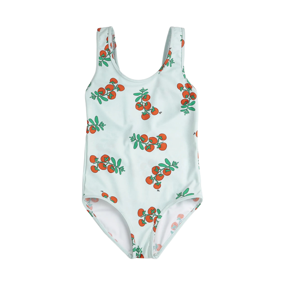 (키즈) 보보쇼즈 쥬시 토마토 올 오버 스윔슈트 라이트 블루((Kids) Bobo Choses Juicy Tomatoes All Over Swimsuit Light Blue)