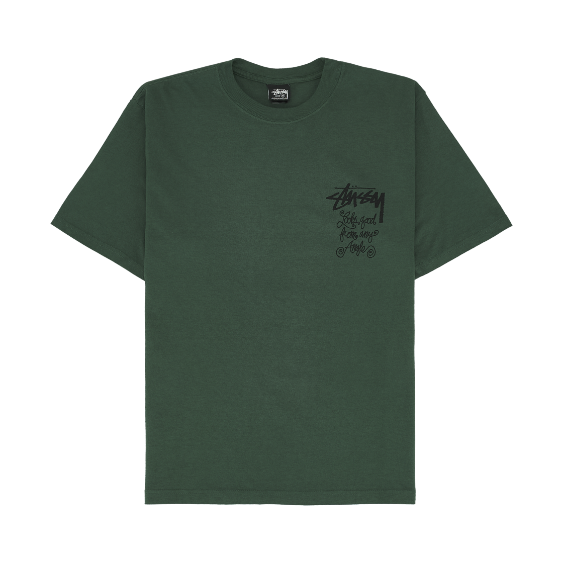 스투시 애니 앵글 피그먼트 다이드 티셔츠 파인(Stussy Any Angle Pigment Dyed T-Shirt Pine) - 2