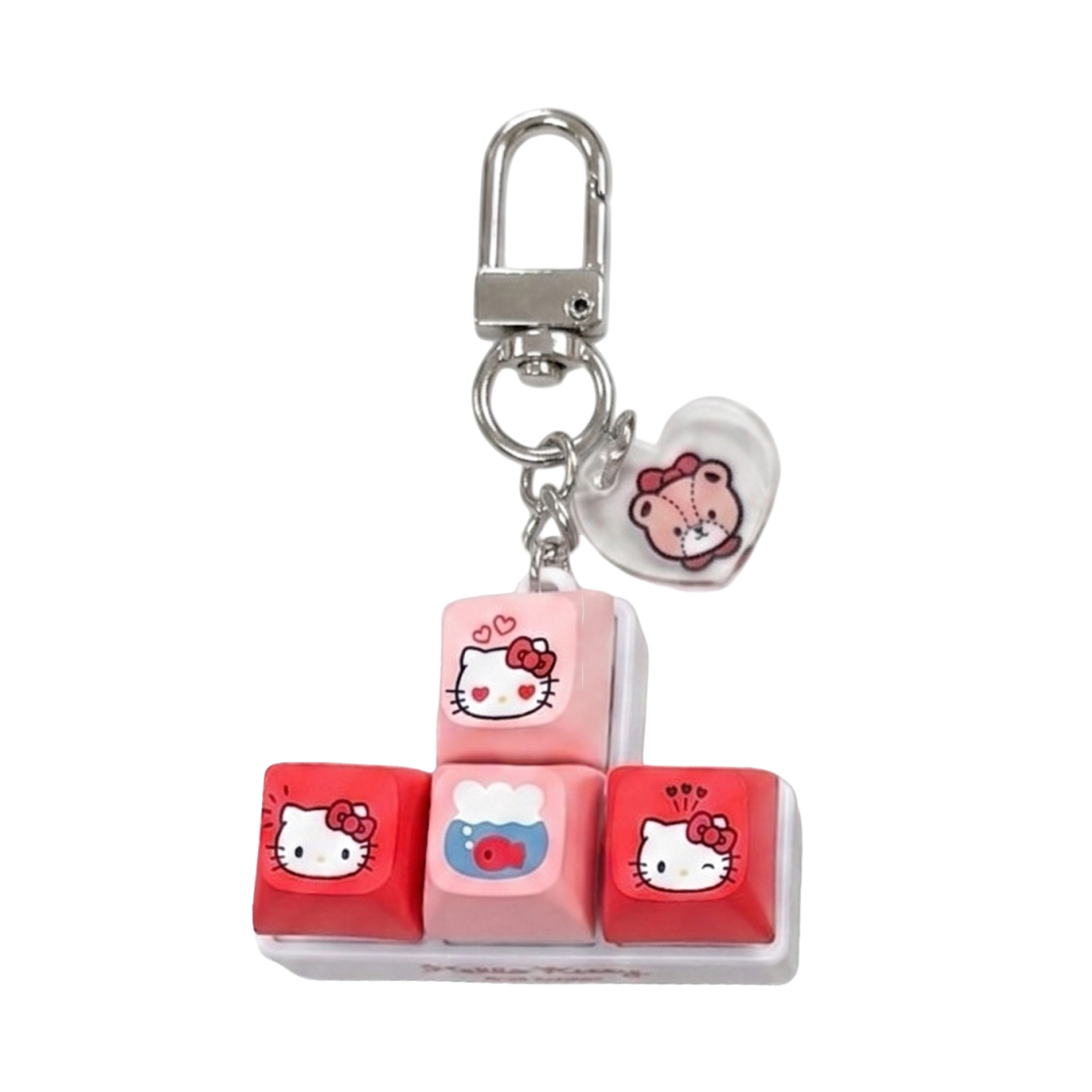 산리오 x 세븐일레븐 헬로 키티 방향키 키캡 키링(Sanrio x 7-Eleven Hello Kitty Arrow Keys Keycap Keyring)