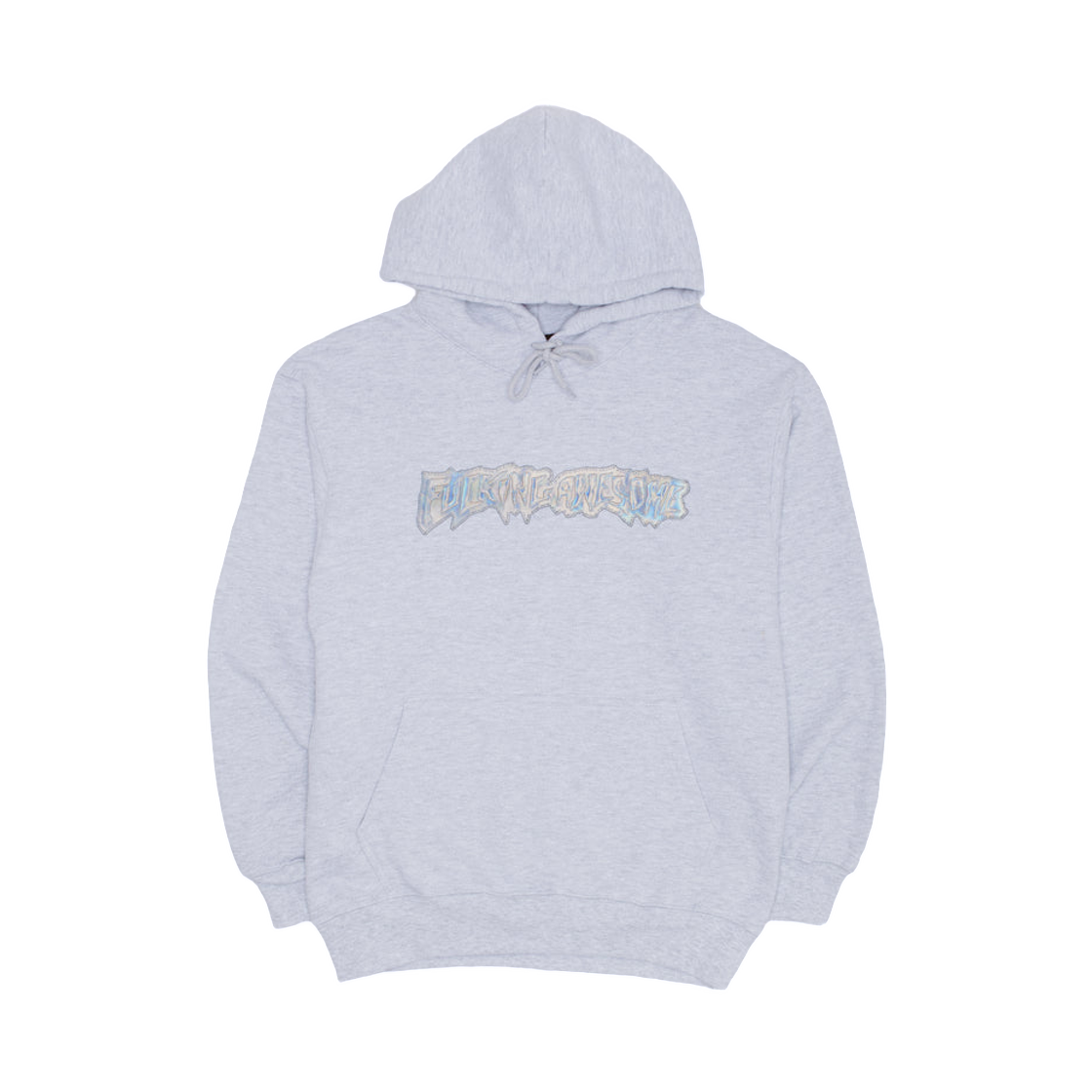 퍼킹 어썸 이리디슨트 스탬프 로고 후드 애쉬 그레이(Fucking Awesome Iridescent Stamp Logo Hoodie Ash Grey)