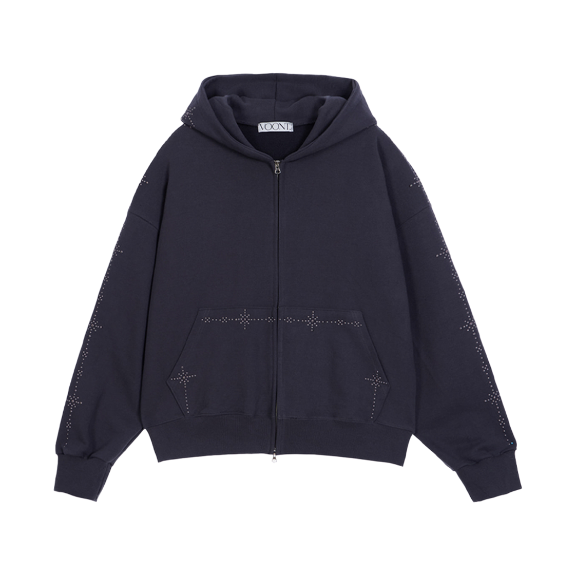 VT26UHZ105CRC VOONT Stud Line Hood Zip-Up (CHARCOAL)