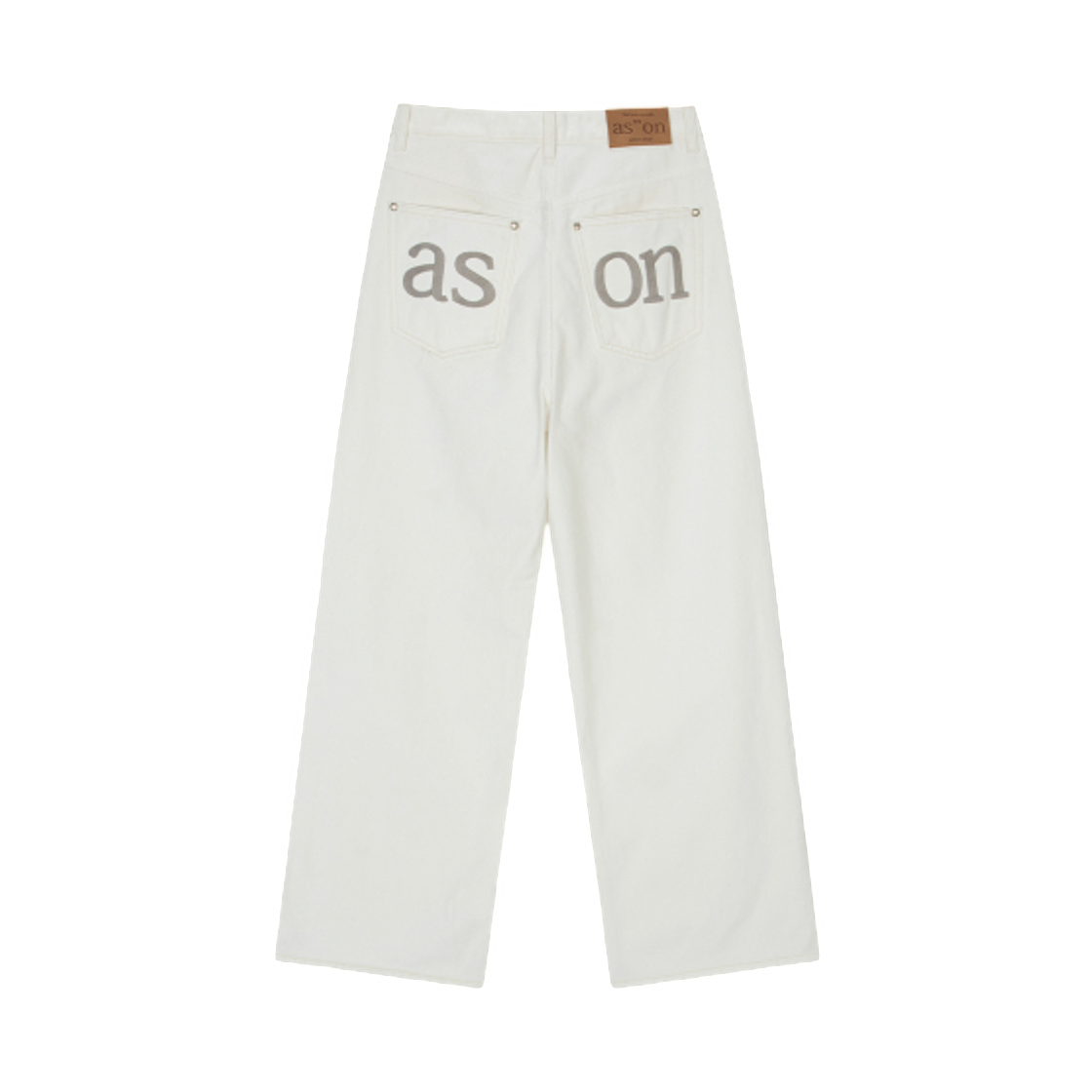 (W) 애즈온 스모그 와이드 팬츠 크림((W) Ason Smog Wide Pants Cream) - 2