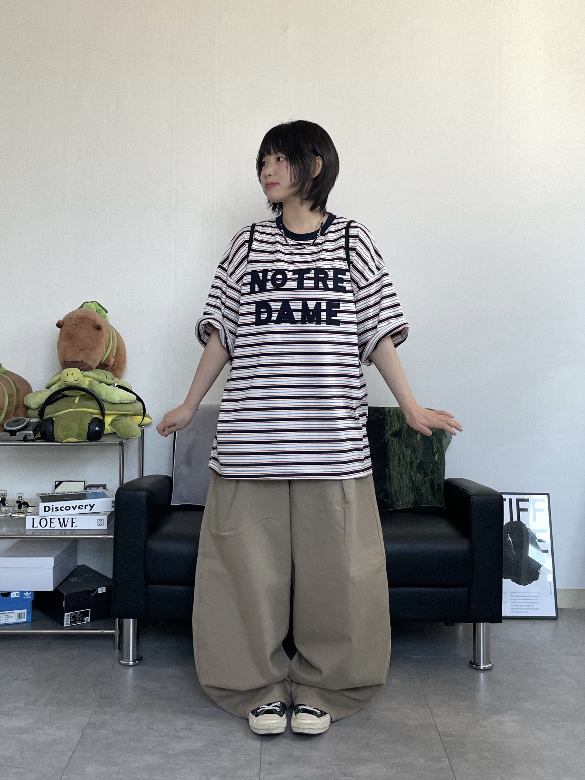 Deus Ex Machina String Bag Tan 착용 스타일 - 3