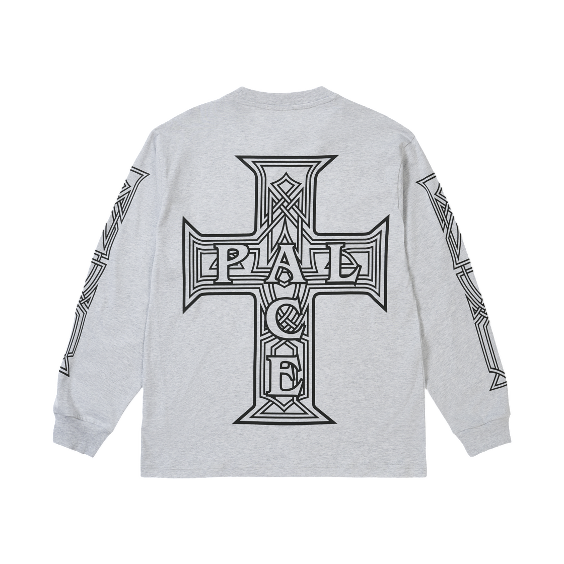 팔라스 Y 쏘 크로스 롱슬리브 그레이 말 - 26SS(Palace Y So Cross Longsleeve Grey Marl - 26SS) - 1