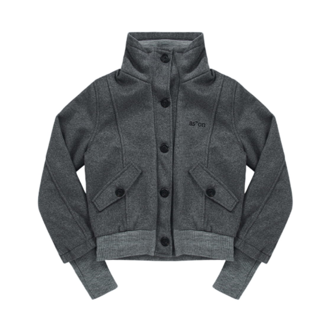 (W) 애즈온 덤보 울 자켓 그레이((W) Ason Dumbo Wool Jacket Gray)