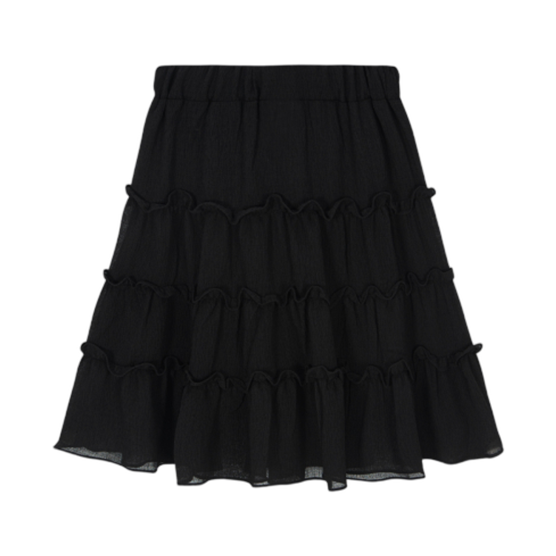 (W) 애즈온 모모 캉캉 미디 스커트 블랙((W) Ason Momo Kangkang Midi Skirt Black) - 2