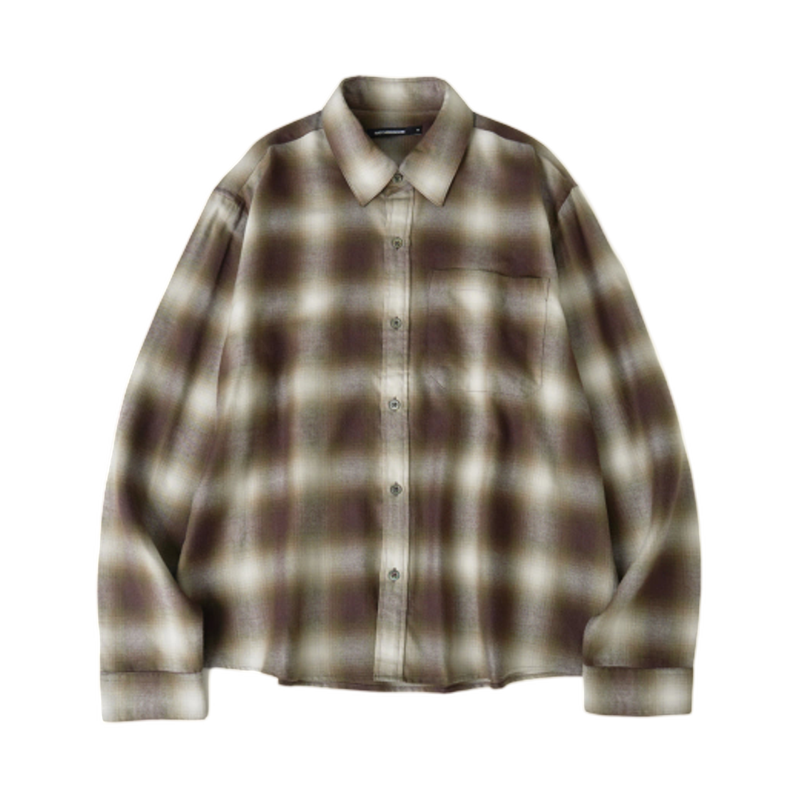 - Hatchingroom Regular Shirt Ombre Check Khaki Brown