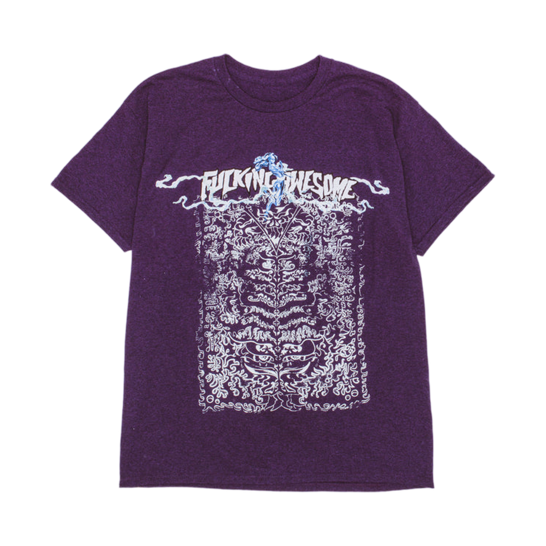 퍼킹 어썸 사비 리워크 배스킨 리본 티셔츠 네이비(Fucking Awesome Savie Rework Baskin Ribbons T-Shirt Navy)