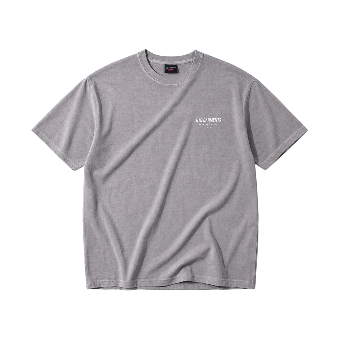 큐티에잇 가먼츠 피그먼트 심플 로고 티 그레이(QT8 GARMENTS Pigment Simple Logo Tee Grey) - 2