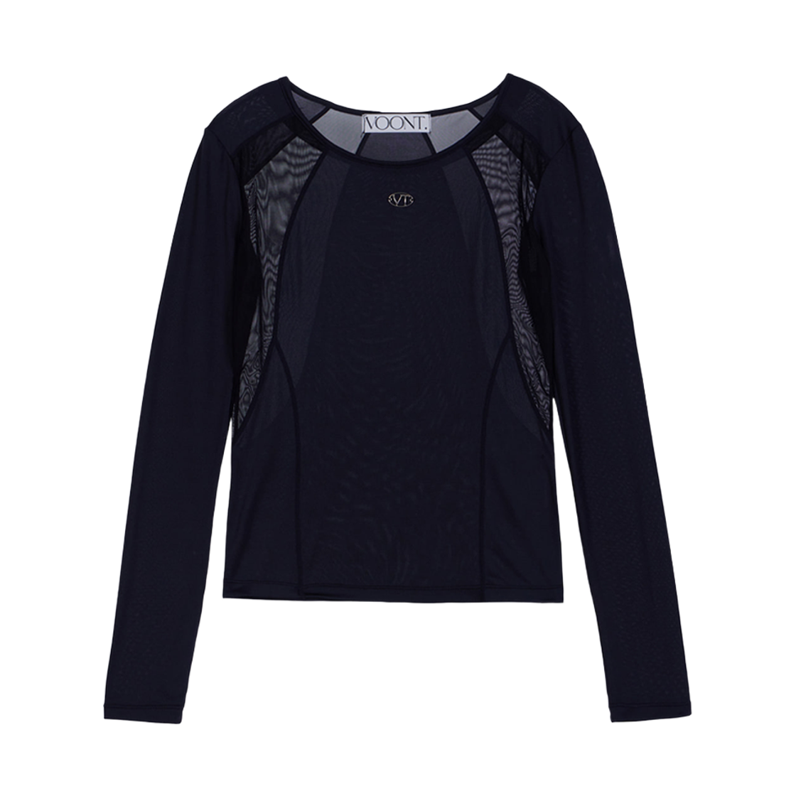 분트 시스루 스티치 롱슬리브 블랙(VOONT See-Through Stitch Long Sleeve (BLACK))