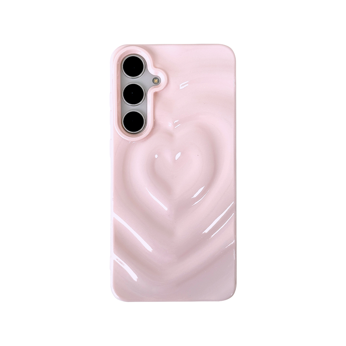 0043 NINETEENFRIDAY 3D Heart Case - Pink (Galexy)