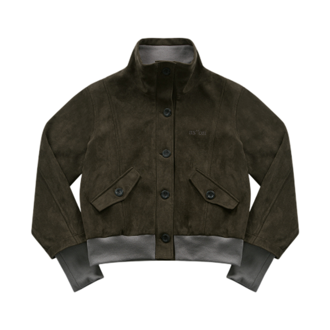 (W) 애즈온 덤보 스웨이드 자켓 브라운((W) Ason Dumbo Suede Jacket Brown)