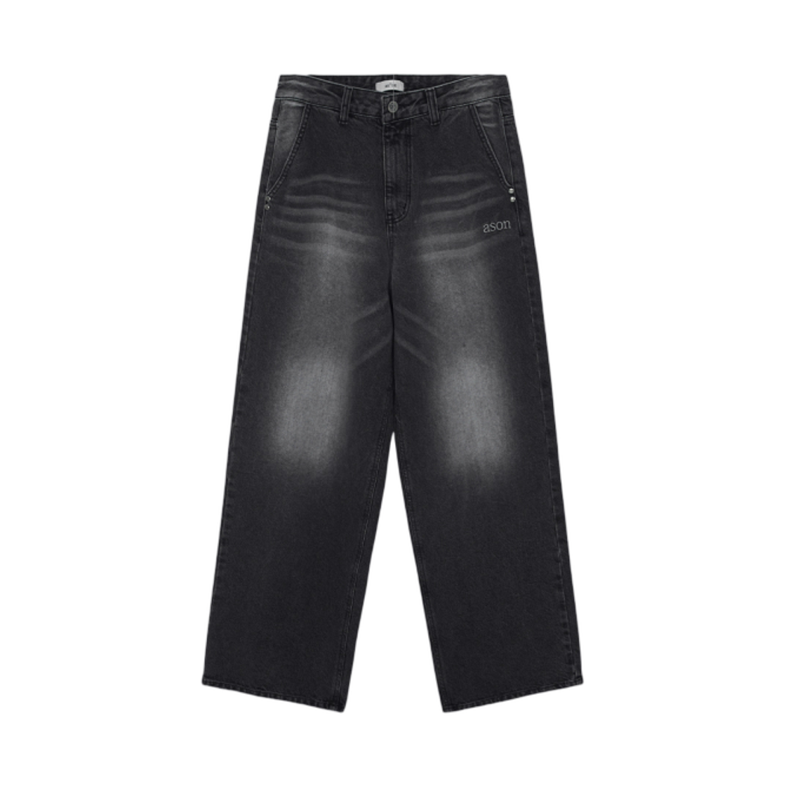 (W) 애즈온 더스크 데님 팬츠 블랙((W) Ason Dusk Denim Pants Black)