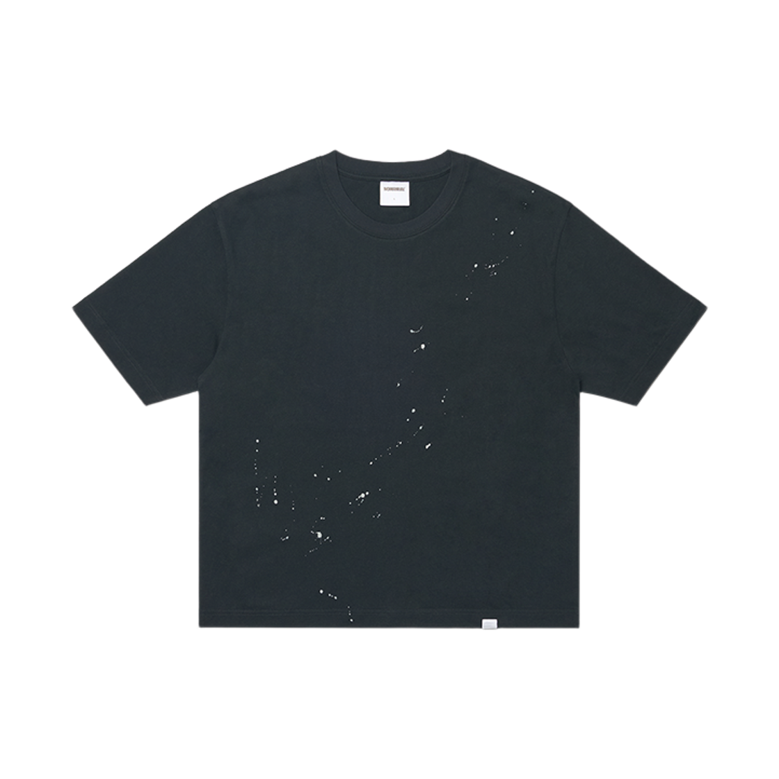 노매뉴얼 NM 페인티드 크롭 티셔츠 블랙(NOMANUAL NM Painted Crop T-shirt Black)