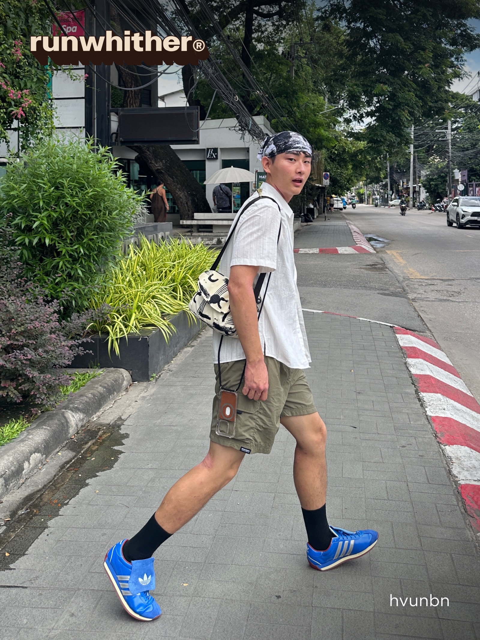 [KREAM 단독] RWR x MEHR Ringer T-Shirt White, Adidas Adizero EVO SL Off White Better Scarlet 착용 스타일 - 3