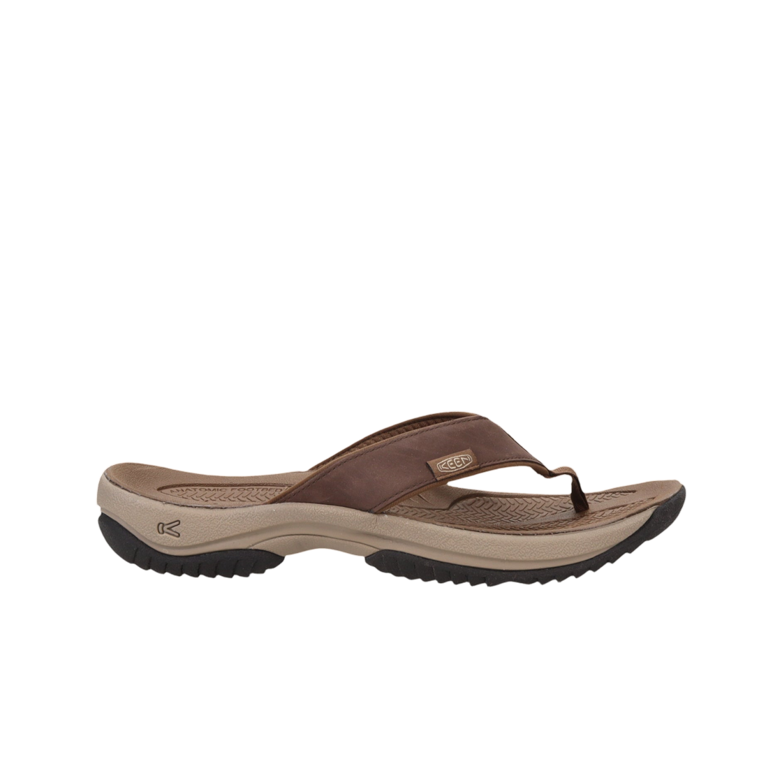 1029143 Keen Kona Leather Flip-Flop Dark Earth