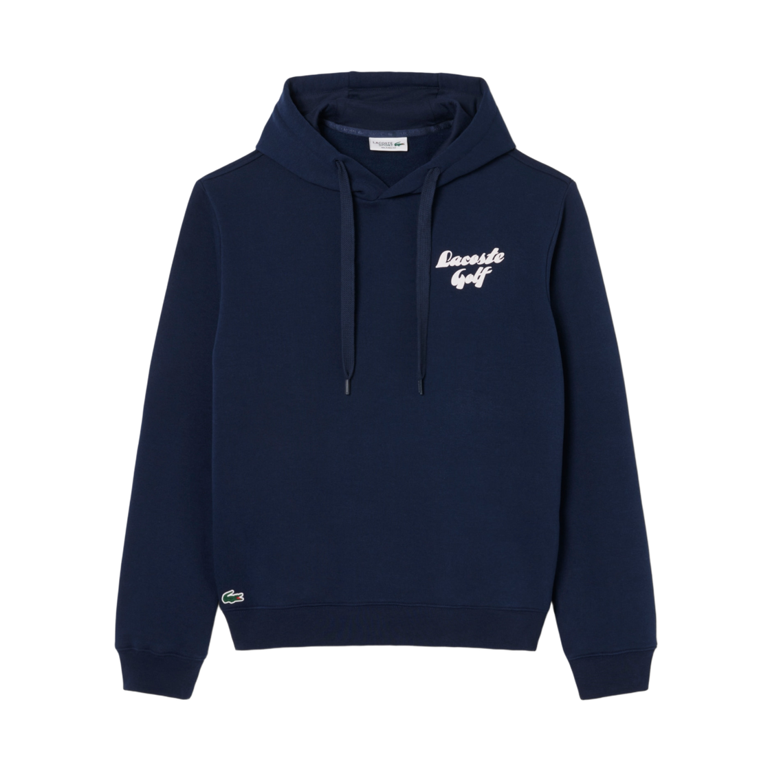 라코스테 프린티드 플리스 골프 후드 네이비 블루(Lacoste Printed Fleece Golf Hoodie Navy Blue)