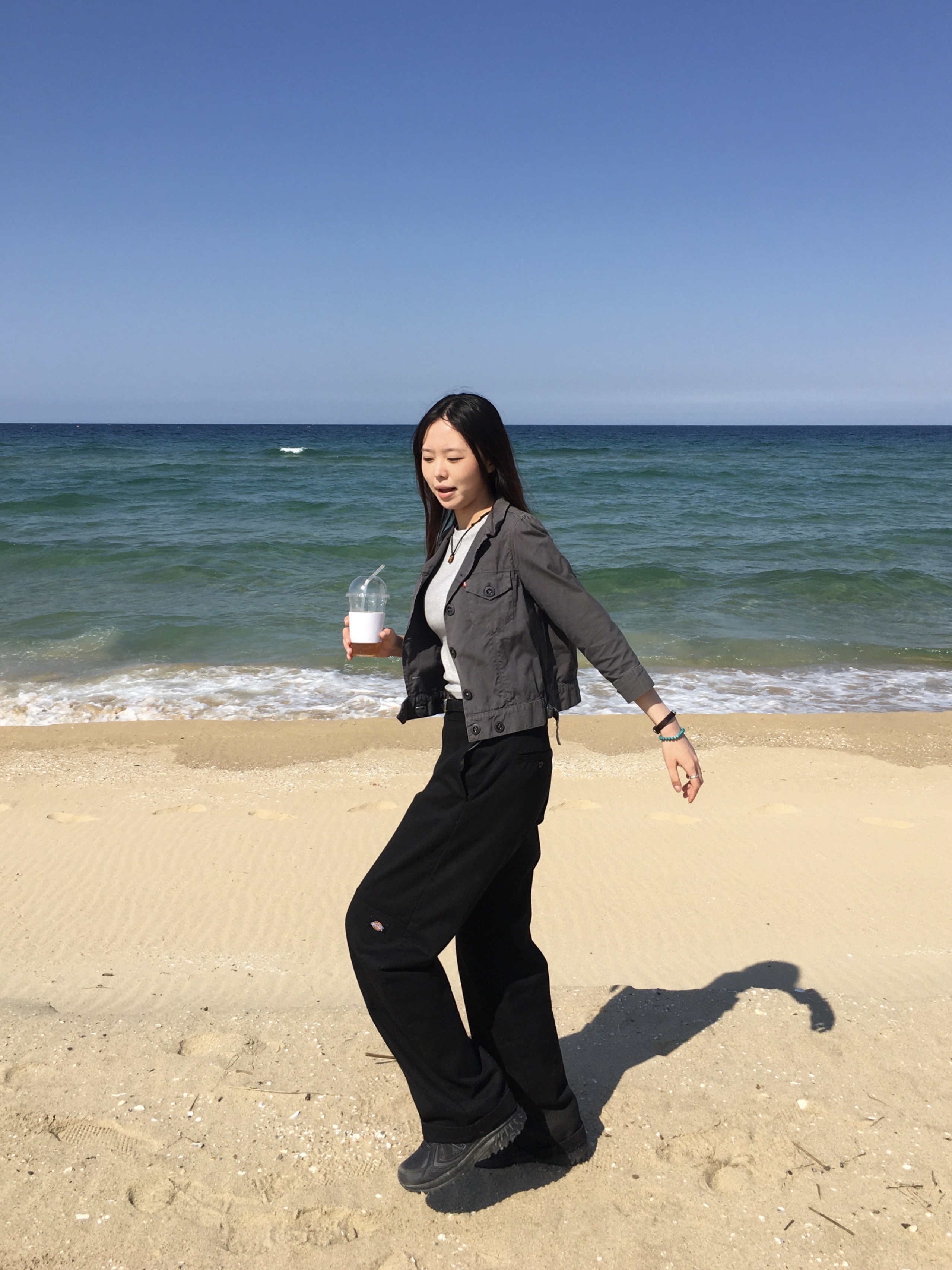 Dickies Loose Fit Double Knee Work Pants Black, New Balance 410v5 Black - 2E Wide 착용 스타일 - 1