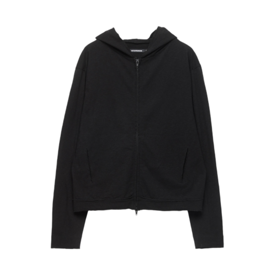 해칭룸 러프 후드 슬럽 블랙(Hatchingroom Rough Hoodie Slub Black)