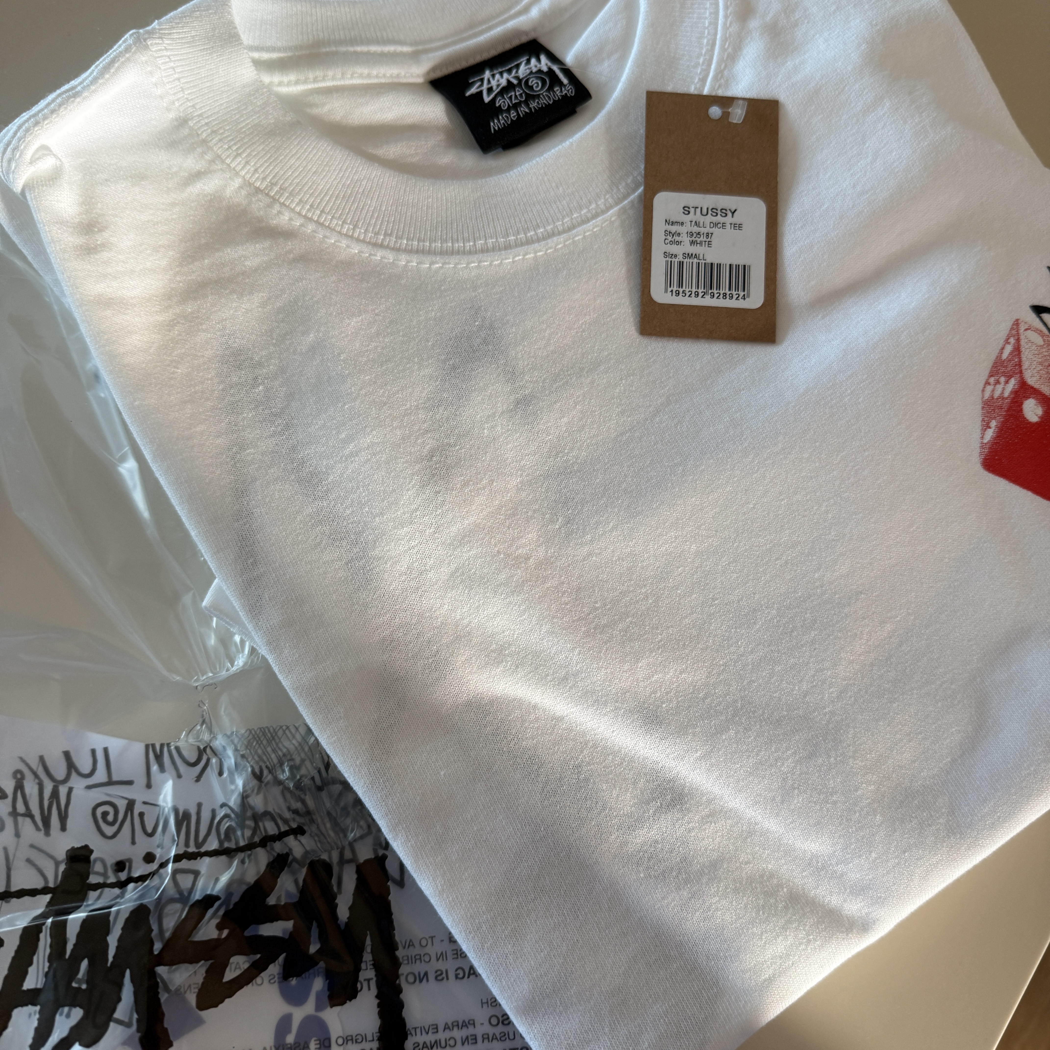 Stussy Tall Dice T-Shirt White 착용 스타일