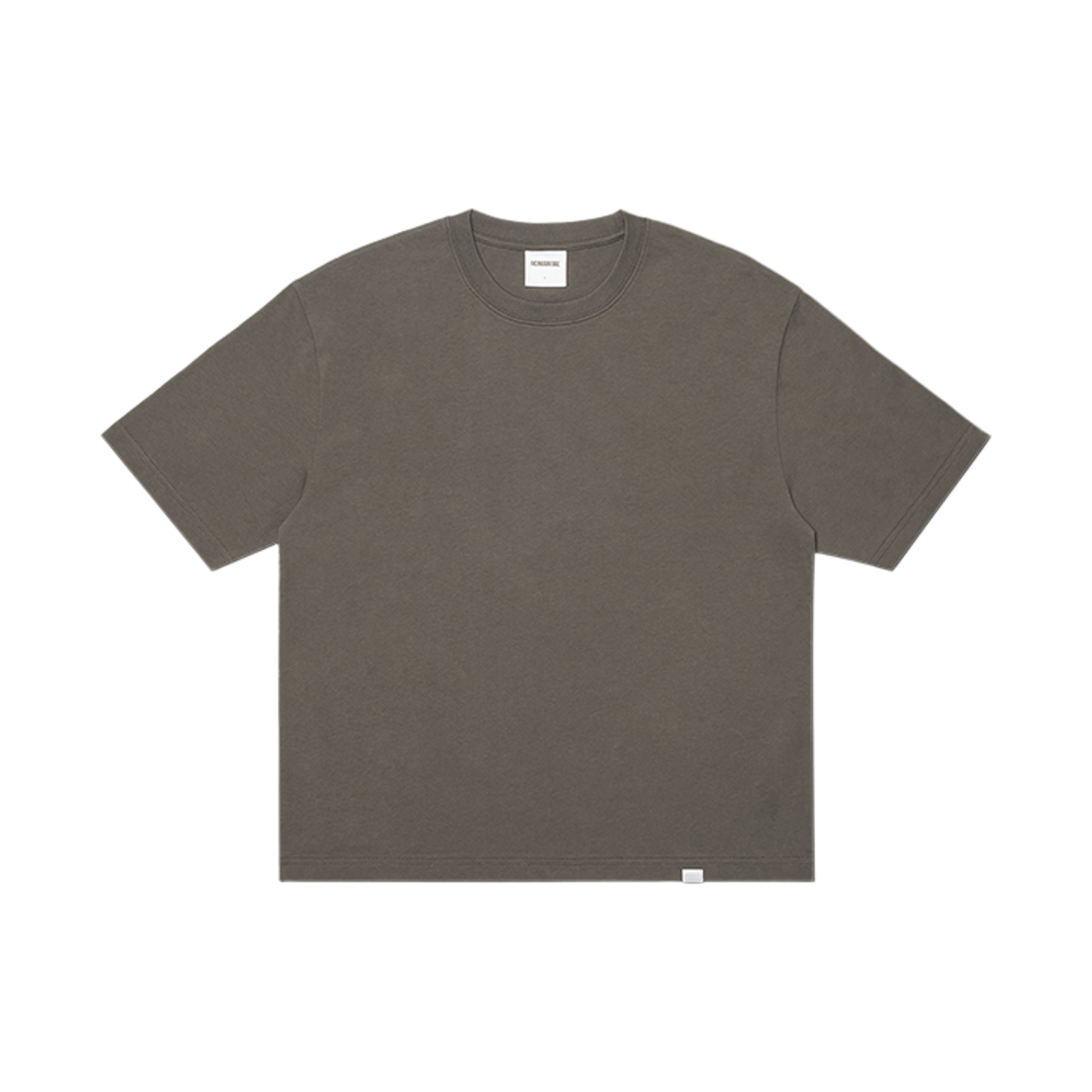 노매뉴얼 NM 플레인 크롭 티셔츠 차콜(NOMANUAL NM Plain Crop T-shirt Charcoal)