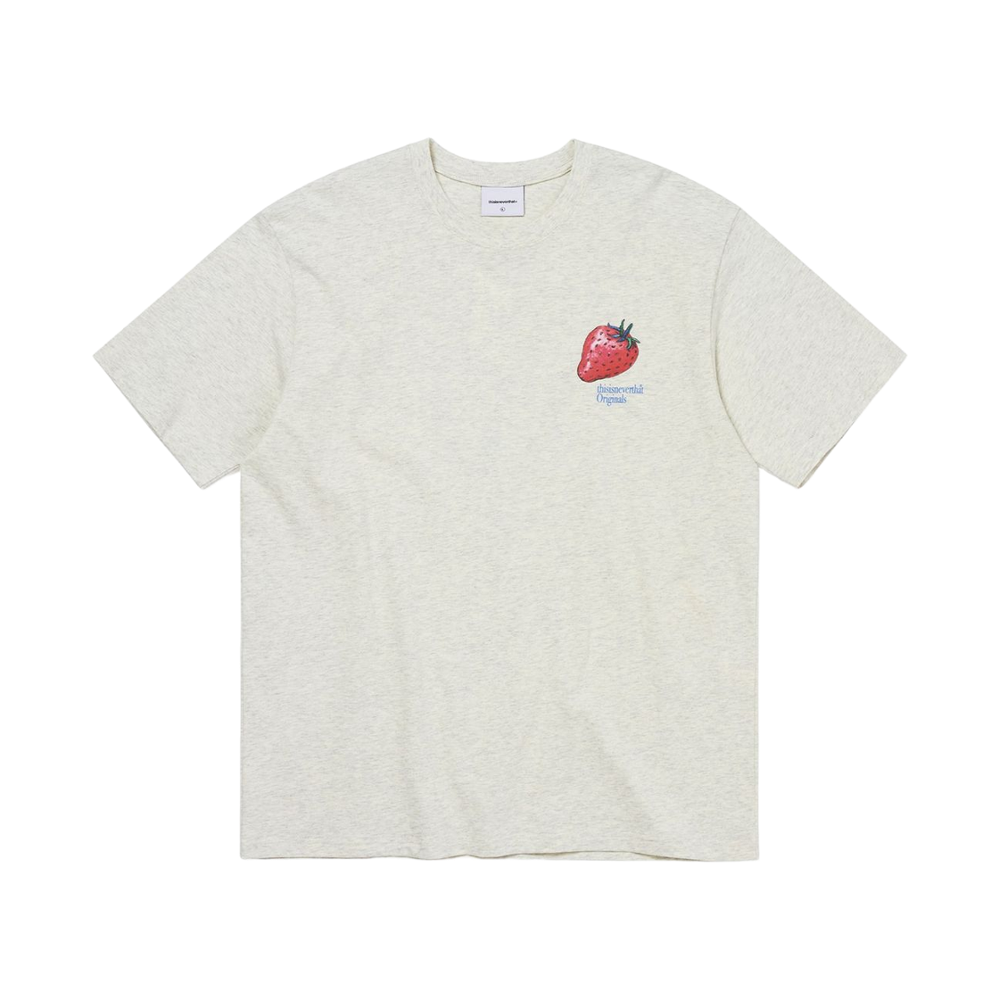디스이즈네버댓 스트로베리 티셔츠 오트밀(Thisisneverthat Strawberry T-Shirt Oatmeal) - 1