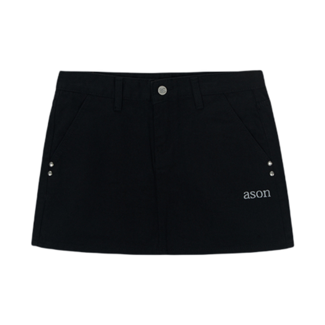 (W) 애즈온 포그 스커트 블랙((W) Ason Pog Skirt Black)
