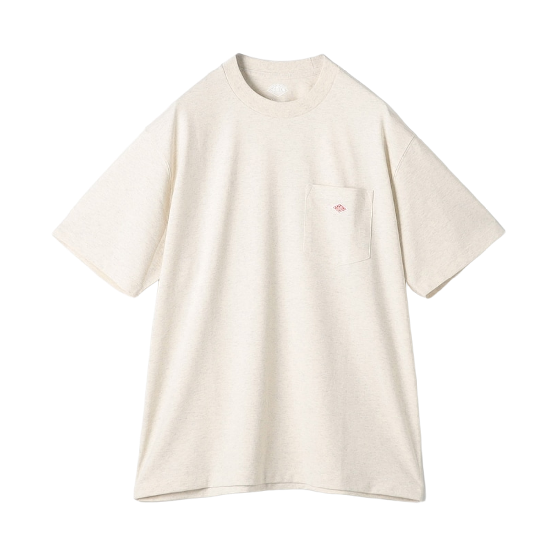 단톤 플레인 숏슬리브 포켓 티셔츠 헤더 아이보리(Danton Plain Short Sleeve Pocket T-Shirt Heather Ivory) - 1