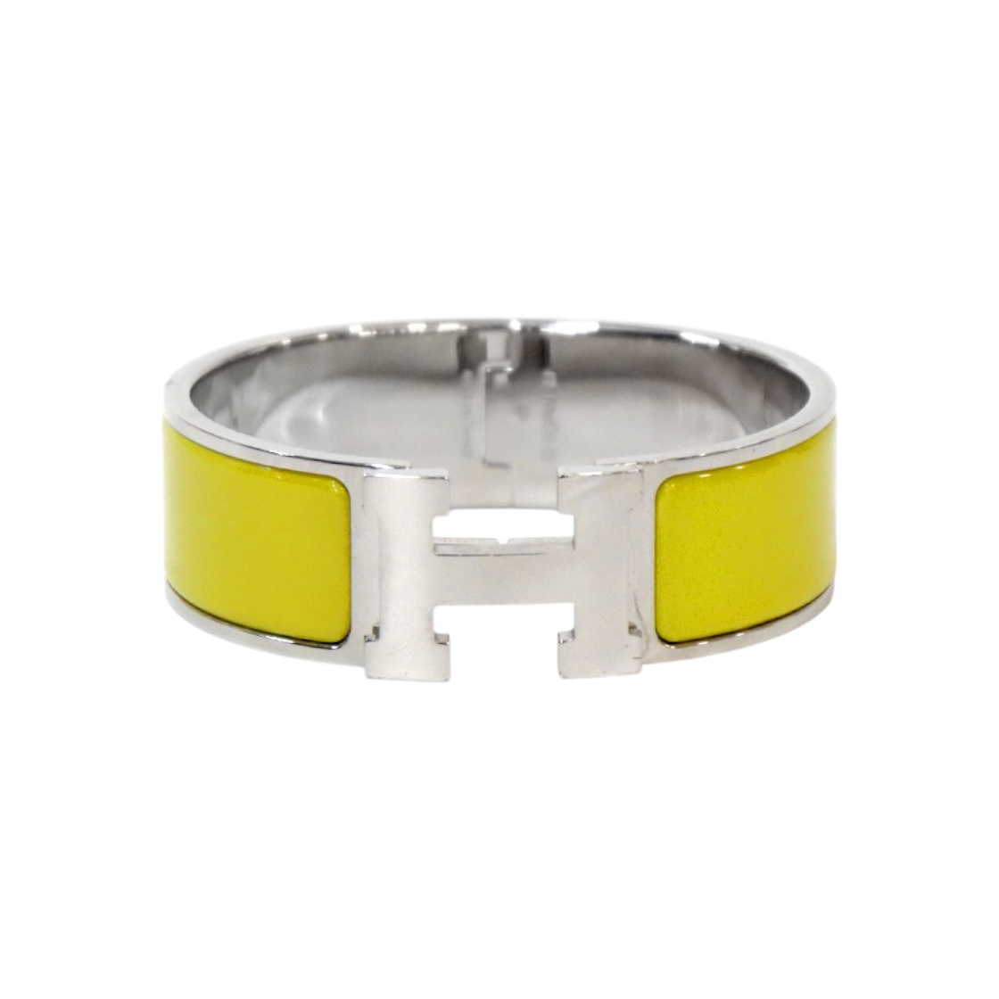 IT8SDCJESQJ2 Hermes Click Clack Bracelet in Olive Green C-B56536
