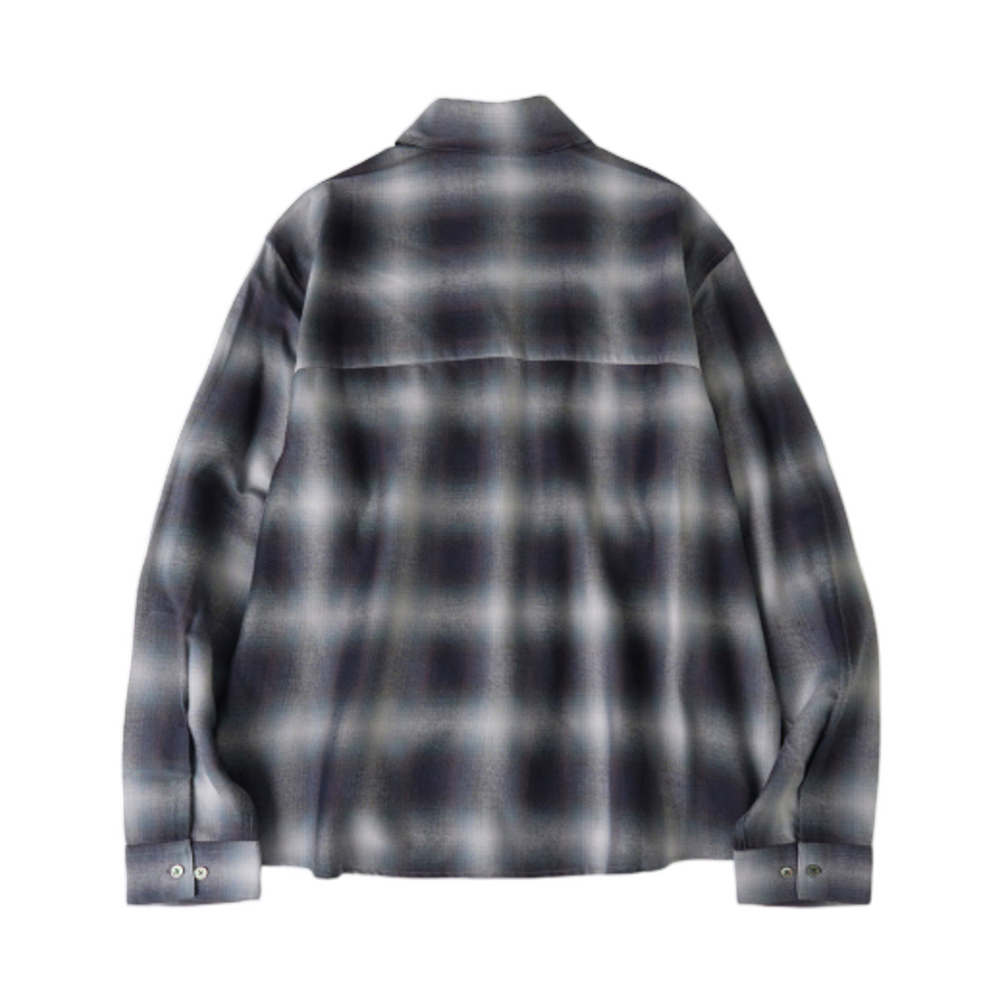 해칭룸 레귤러 셔츠 옴브레 체크 블루 그레이(Hatchingroom Regular Shirt Ombre Check Blue Grey) - 2