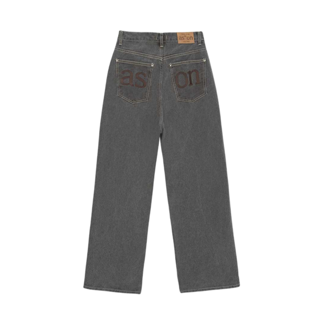 (W) 애즈온 스모그 와이드 팬츠 그레이((W) Ason Smog Wide Pants Gray) - 2