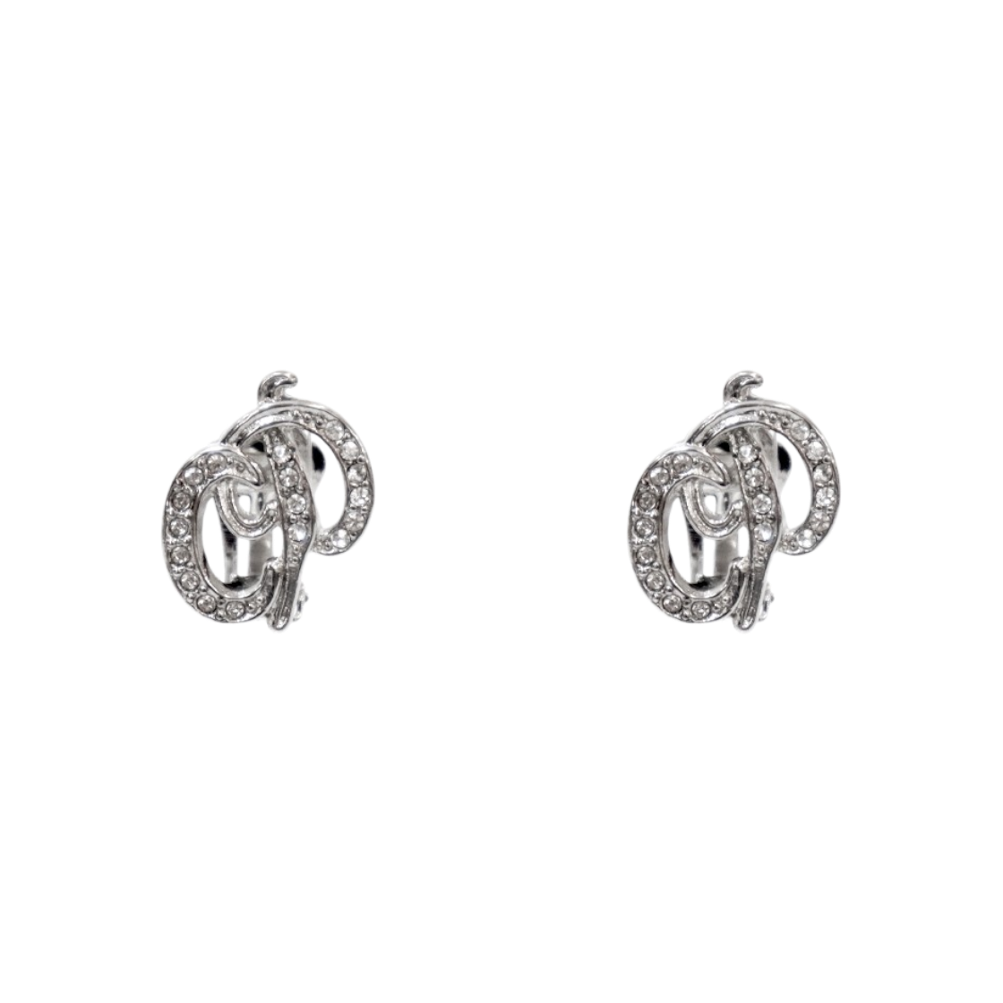 ITOQ4FCLD9SF Dior Cubic CD Silver Earrings A-B55221