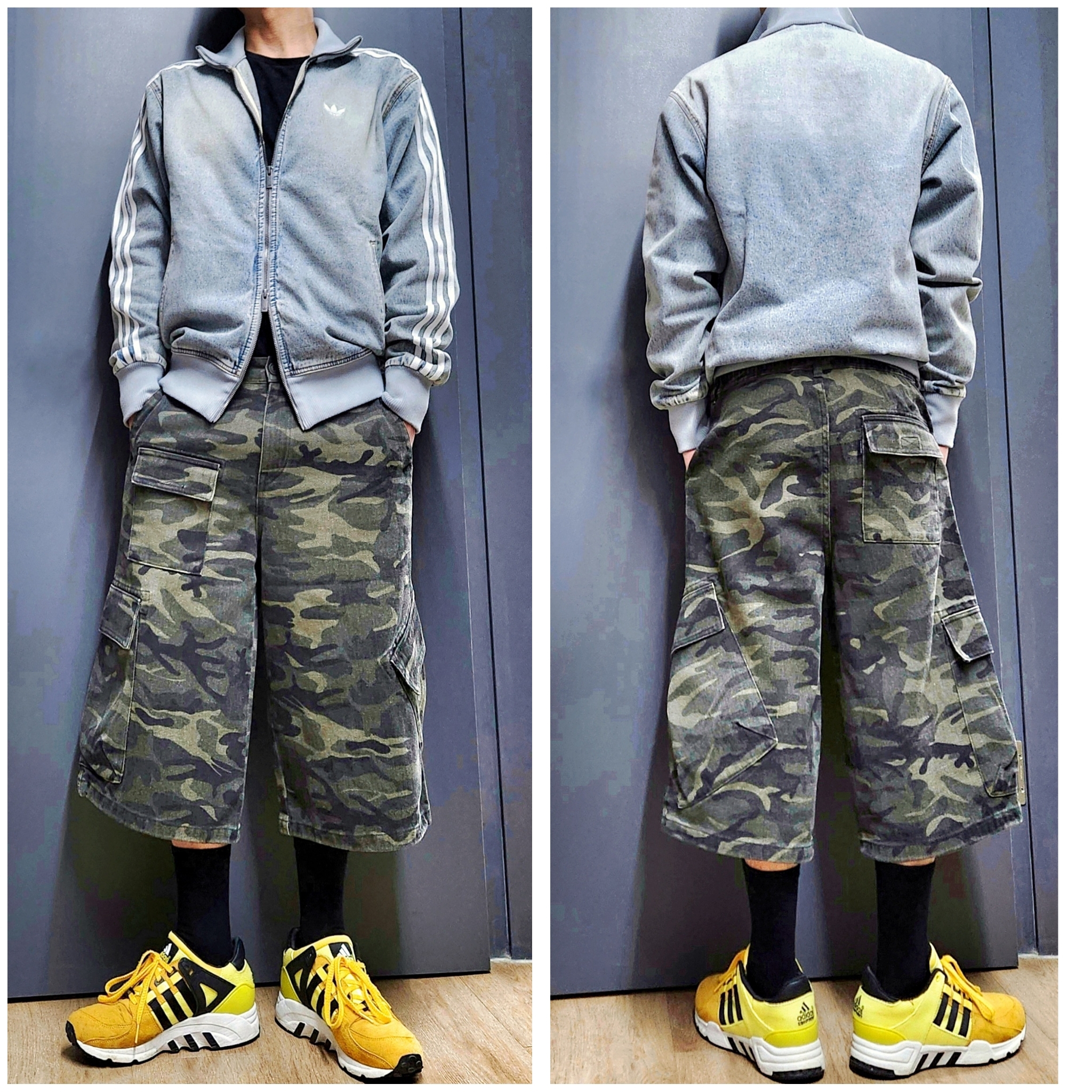 Adidas EQT Running Support Rio, Adidas x Atmos Denim Firebird Track Top Indigo Denim - KR Sizing 착용 스타일 - 1