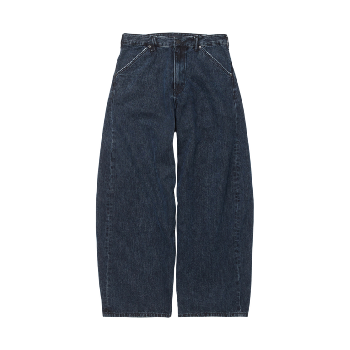 해칭룸 와이드 커브 진 다크 블루(Hatchingroom Wide Curve Jeans Dark Blue)