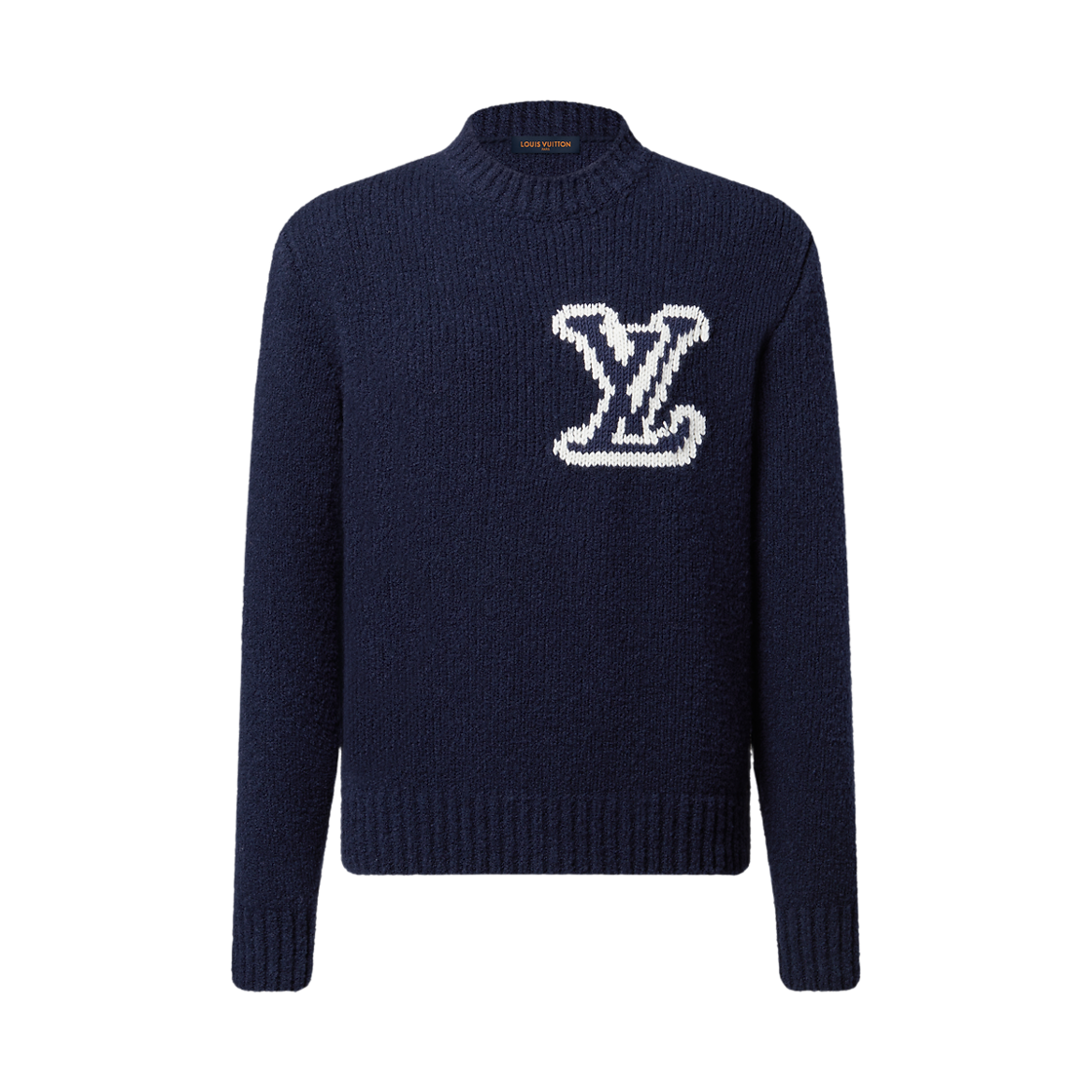 루이비통 LV 인타르시아 크루넥 니트 퍼플 인디고(Louis Vuitton LV Intarsia Crewneck Knit Purple Indigo)
