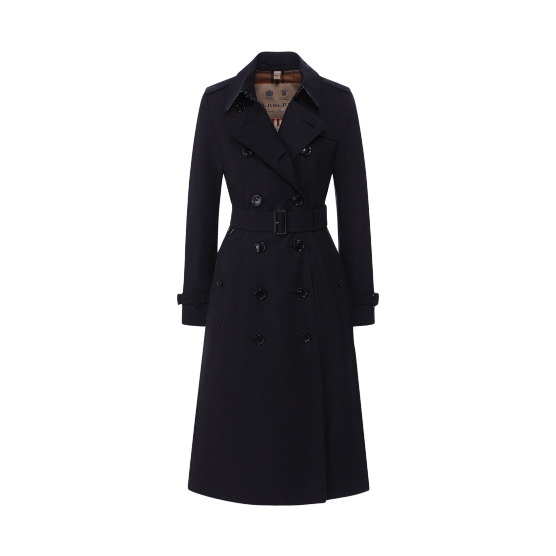 4073379 (W) Burberry Slim Fit Long Heritage Chelsea Trench Coat Midnight Blue