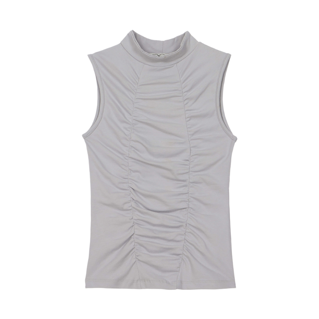 분트 셔링 하이넥 슬리브리스 스카이블루(VOONT Shirring High Neck Sleeveless (SKY BLUE))