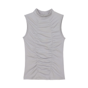 VOONT Shirring High Neck Sleeveless (SKY BLUE)