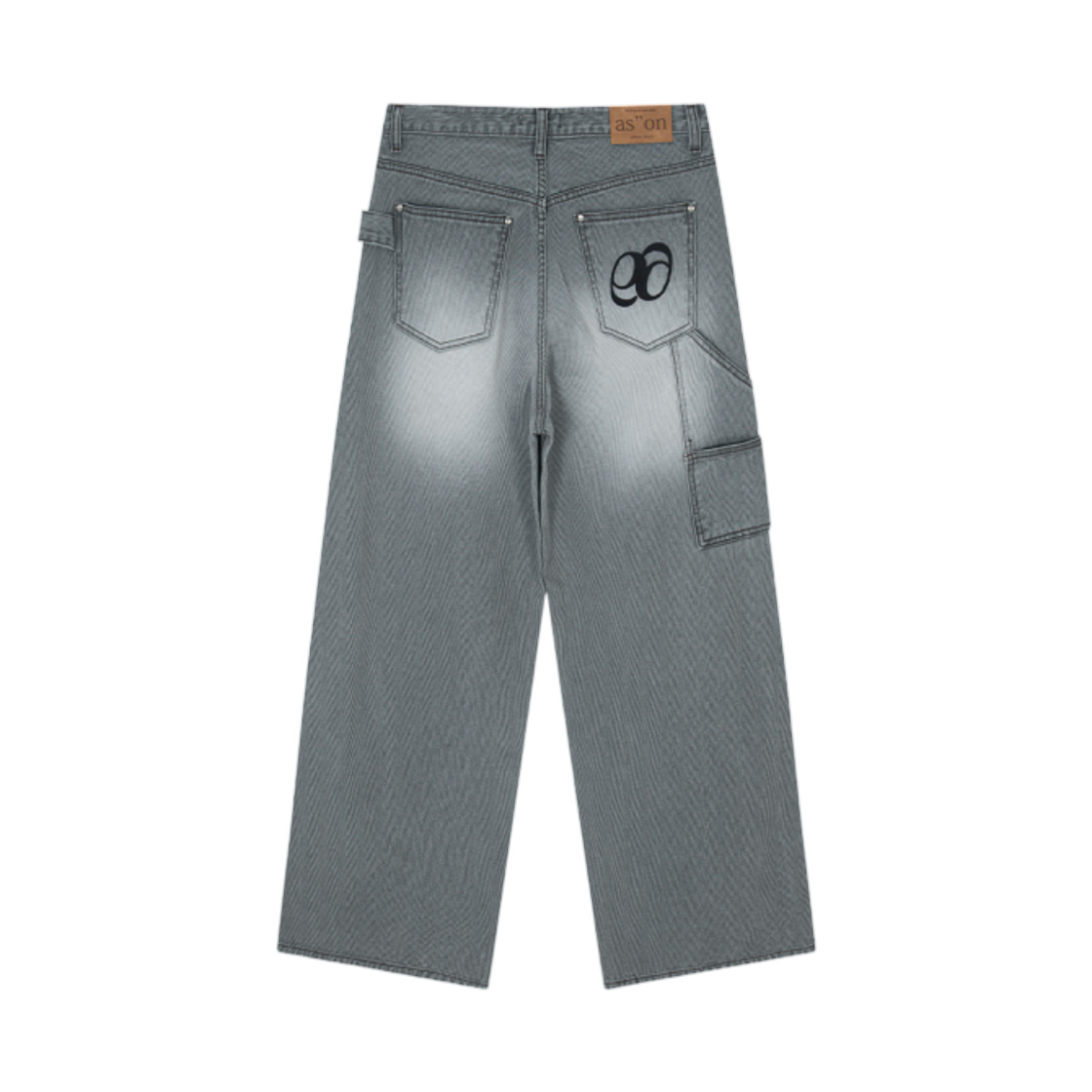 (W) 애즈온 에코 카펜터 팬츠 그레이((W) Ason Echo Carpenter Pants Gray) - 2