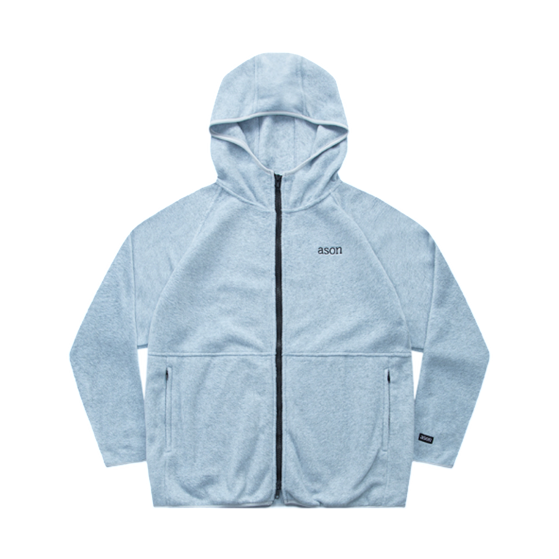 (W) 애즈온 플리스 집업 라이트 블루((W) Ason Fleece Zip Up Light Blue)