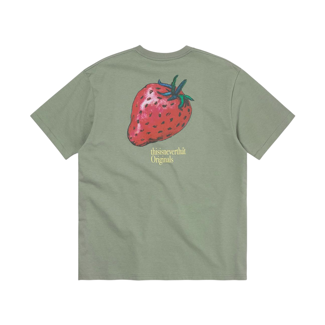 디스이즈네버댓 스트로베리 티셔츠 라이트 올리브(Thisisneverthat Strawberry T-Shirt Light Olive) - 2
