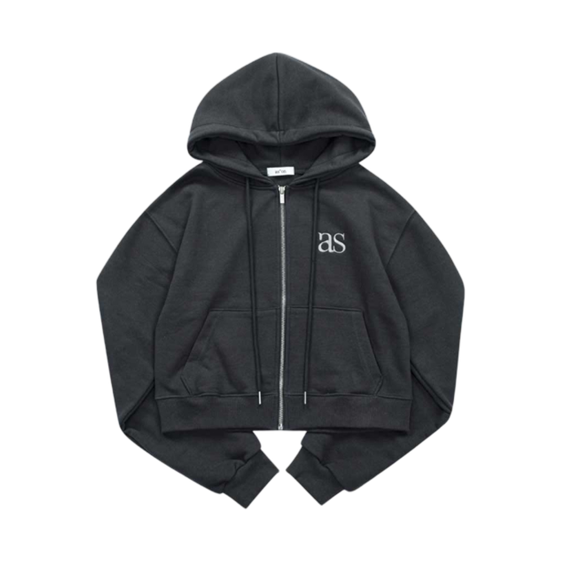 (W) 애즈온 베이직 트레이닝 후드 집업 차콜((W) Ason Basic Training Hoodie Zip Up Charcoal)